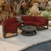 Joss & Main Bergeron 6 Piece Sectional Seating Group w/ Sunbrella Cushions Metal in Gray/Brown | Outdoor Furniture | Wayfair
