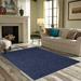 Blue 0.4 in Area Rug - Eider & Ivory™ Ambiant Pet Friendly Solid Color Area Rugs Petrol Polyester | 0.4 D in | Wayfair