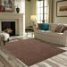 Brown 60 x 60 x 0.4 in Area Rug - Eider & Ivory™ Ambiant Broadway Collection Solid Color Area Rugs Polyester | 60 H x 60 W x 0.4 D in | Wayfair