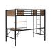 Mason & Marbles Loft Bed w/ Storage Shelves, Pine Wooden Loft Bed, Twin(Expected Arrival Time 6.5) in Black/Brown, Size 71.1 H x 39.4 W x 75.0 D in