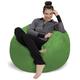 Sofa Sack L-Das Neue Komforterlebnis Sitzsack mit Memory Schaumstoff Füllung-Perfekt zum Relaxen im Wohnzimmer oder Kinderzimmer-Samtig weicher Velour Bezug in Limonengrün