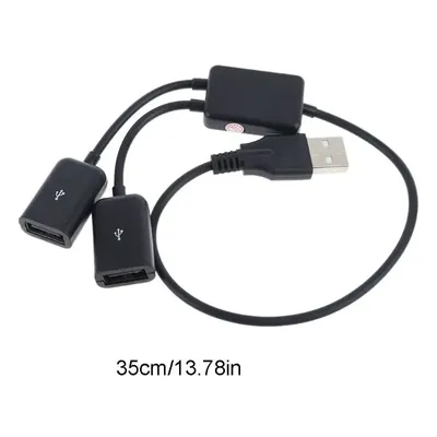 Câble de concentrateur USB OTG haute vitesse USB 2.0 mâle à double prise femelle adaptateur