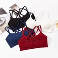 Soutien-gorge respirant à double croix pour femme soutien-gorge de sport féminin tube de yoga