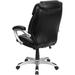 High Back LeatherSoft Layered Upholstered Office Chair w/Silver Nylon Base