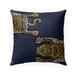 TIBETAN TIGER NAVY Indoor|Outdoor Pillow By Kavka Designs