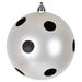 The Holiday Aisle® Candy Finish Ball Ornament w/ Glitter Dots Plastic in White | 8 H x 8 W x 1 D in | Wayfair 74208A2D1E104231896D8C337BC7B259