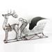 Zaer Ltd International Large Galvanized Reindeer & Sleigh Decoration Metal | 31.5 H x 48 W x 15.5 D in | Wayfair ZR882000