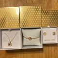 Michael Kors Jewelry | Michael Kors Necklace, Bracelet, & Earrings Bundle | Color: Gold | Size: Os