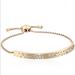 Michael Kors Jewelry | Michael Kors Gold-Tone Crystal Slider Bracelet | Color: Gold | Size: Os