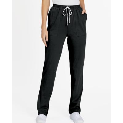 Blair Women's Pull-On Knit Drawstring Sport Pants - Black - PM - Petite