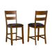 Mariposa Ladderback Counter Chair, with Upholstered Seat, Rustic Whiskey Finish - A-America MRPRW3552