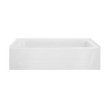Swiss Madison Virage 60" x 30" Alcove Soaking Acrylic Bathtub w/ Integrated Seat Acrylic | 15.5 H x 60 W x 30 D in | Wayfair SM-AB581
