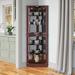 Charlton Home® Olivian Lighted Corner Curio Cabinet Wood/Glass in Brown | 72 H x 26 W x 13 D in | Wayfair E66B9F03896C4D76BBEB5EA2BC99438A