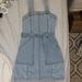 American Eagle Outfitters Dresses | Brand Is American Eagle, Us Size 00. Light Wash Jean Minidress. Worn Once. | Color: Gray | Size: 00