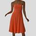 J. Crew Dresses | J Crew Strapless Fit & Flair Orange Skater Dress Size 2 | Color: Orange | Size: 2