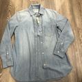 Madewell Tops | Madewell Ex Boyfriend Chambray Denim Shirt | Color: Gray | Size: Xs