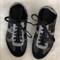 Coach Shoes | Coach | Black Monogram Lace Up Sneaker Shoe | Color: Black/Silver | Size: 8