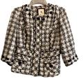 Anthropologie Jackets & Coats | Anthropologie Elevenses Tweed Blazer Jacket 6 | Color: Black/White | Size: 6