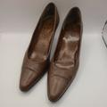 Coach Shoes | Coach 1941 Italy Amelia Brown Leather Heels Pointed Toe Shoes Size Us 7 | Color: Brown | Size: 7