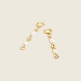 J. Crew Jewelry | J. Crew Freshwater Pearl Gold Sparkle Drop Earrings | Color: Gold/White | Size: Os