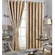 STHL Marble Pattern Luxury Velvet Curtain Pair Fully Lined Ring Top Eyelet with Tiebacks W 90 x L 54 inches Beige