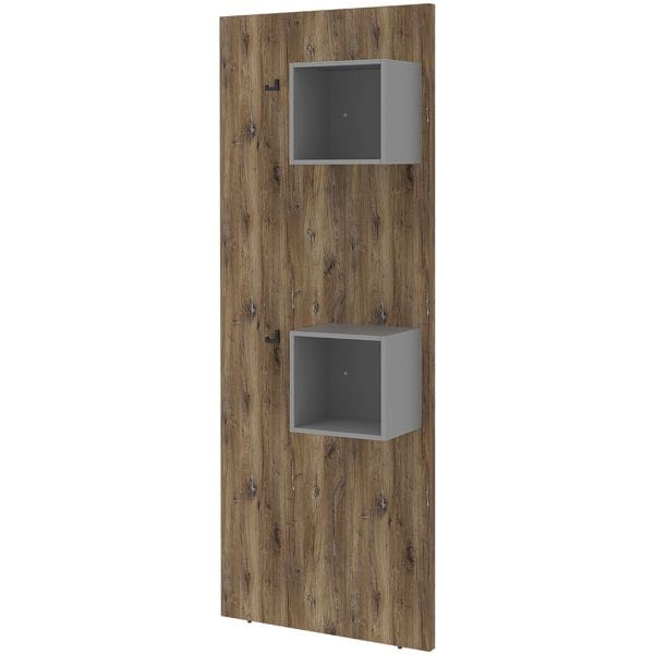 röhr 2 Paneel-Elemente Cube offen 2 Haken grau, 80x220.5x30 cm