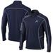 Men's Columbia Navy Atlanta Braves Shotgun Omni-Wick Quarter-Zip Pullover Jacket