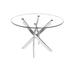 Glass Star Dining Table Silver