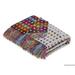 Rainbow Merino Lambswool Multi Spot Grey Throw Blanket