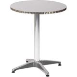 Round Aluminum Table 23.5" Patio Porch Table Outdoor Lightweight Table - 27.5" x 23.5"
