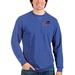 Men's Antigua Heathered Royal Buffalo Bills Reward Crewneck Pullover Sweatshirt