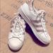 Adidas Shoes | Adidas White Rose Pink Gold Stripes Superstar Sneakers Sz 6 | Color: Pink/White | Size: 6