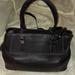 Coach Bags | Coach Black Leather Tote With Shoulder Strap | Color: Black | Size: 18"W X 9.5"Height