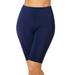 Plus Size Women's Chlorine Resistant Long Bike Short Swim Bottom by Swimsuits For All in Navy (Size 10)