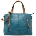 Savvy Street Medium Size Classic Designer Handbags for Women Beautiful Ladies Top Handle Fashion Grab Bag with Long Detachable Adjustable Shoulder Strap. (Teal)
