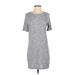 Forever 21 Casual Dress - Shift: Gray Print Dresses - Women's Size Small