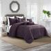 Everly Quinn Gouse Luxury Microfiber 7 Pieces Comforter Set Polyester/Polyfill/Microfiber in Indigo | Queen Comforter + 6 Additional Pieces | Wayfair