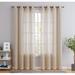 Gracie Oaks Aleksander Solid Semi-Sheer Grommet Curtain Panels Polyester in White/Brown | 84 H in | Wayfair C427457DAB3840C3AB78041514D1CAC7