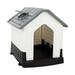 Tucker Murphy Pet™ Plastic Dog House - Brown & White Plastic House in Gray, Size 30.0 H x 26.91 W x 32.68 D in | Wayfair