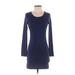 Divided by H&M Casual Dress - Mini: Blue Solid Dresses - Women's Size Small