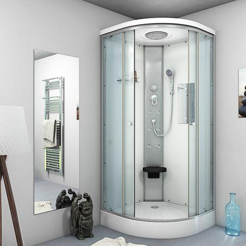 Duschkabine Fertigdusche Dusche Komplettkabine D10-20T0 100×100 cm – Weiß