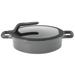 GEM 11" Cast Alum NS Cov 2-Handled Saute Pan, 3.2 Qt, Grey, Stay Cool