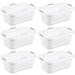 Sterilite Ultra HipHold 1.25 Bushel Plastic Clothes Laundry Basket Bin (6 Pack) - 2.6