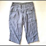 Athleta Pants & Jumpsuits | Athleta Slouchy Steel Blue Capris | Color: Blue | Size: 2