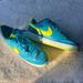 Nike Shoes | Nike Air Force- Size 7y | Color: Blue/Yellow | Size: 8