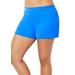 Plus Size Women's Chlorine Resistant Banded Swim Short by Swimsuits For All in Electric Iris (Size 20)