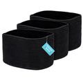 OrganiHaus Pack of 3 Black Bathroom Storage Basket | Woven Basket for Storage | Toilet Roll Basket | Cotton Rope Basket for Towel Storage | Woven Storage Baskets for Shelves | Toy & Blanket Basket
