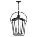 Hinkley Lighting Yale 25 Inch Tall 3 Light Outdoor Hanging Lantern - 13302BK