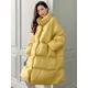 Parkas d'hiver à col Long pour femmes manteaux en duvet épais chaud et moelleux Style pain wy350