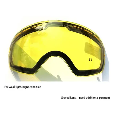 GOG-Lunettes de ski à lentille magnétique 201 couleur jaune accessoire de nuit